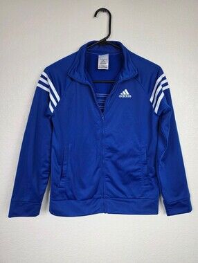 Adidas Medium Kids Boys Blue Track Jacket